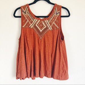 Free People Embroidered Tank